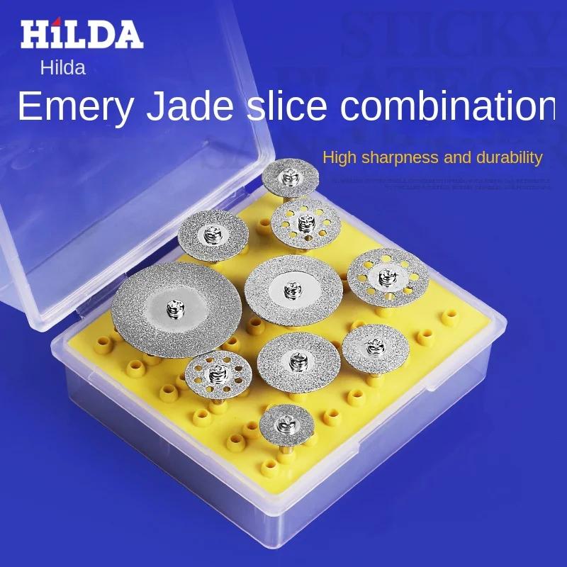 Hilda silicon carbide saw blade jade original Shi Hupo wax crystal glass cutting 10 pills combination box